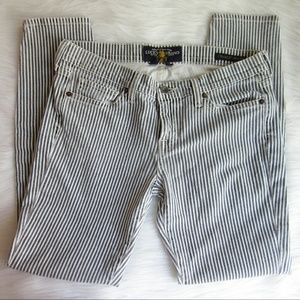 Lucky Brand Charlie Skinny Railroad stripe jean